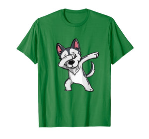 Siberian Husky Dog Dab Dance T-Shirt gifts for Boy Girls Kid