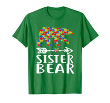 Load image into Gallery viewer, Autism Awareness Sister Bear Arrow Heart Family Tshirt
