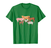 Load image into Gallery viewer, Cute Farm Animals Cow Pig Chicken Horse Sheep and Goat Tee
