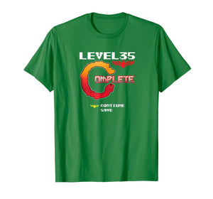 Level 35 1983 Retro Contra Gaming T-shirt 35th Birthday Gift
