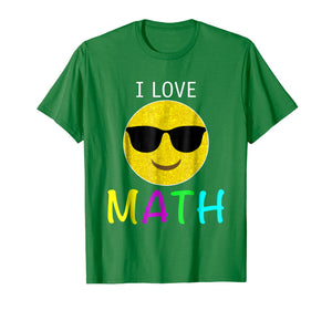 I LOVE MATH TSHIRT FOR TEACHERS EMOJI HEARTS LOVE
