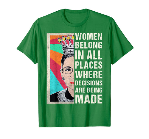 Women Belong In All Places Vintage Notorious RBG T shirt