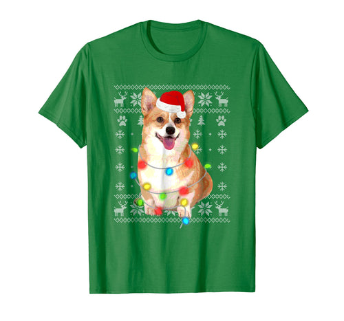 Corgi Christmas Ugly Sweater Style Dog Xmas Gift T-Shirt
