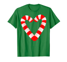 Load image into Gallery viewer, Candy Cane Hearts Tee Christmas Xmas Holidays Santa Gift Tee T-Shirt
