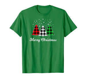 Christmas Santa Tree Xmas Christmas July Holiday Plaid Funny T-Shirt