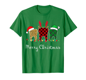 Dental Assistant Tooth Merry Christmas Lights Xmas T-Shirt-1416826