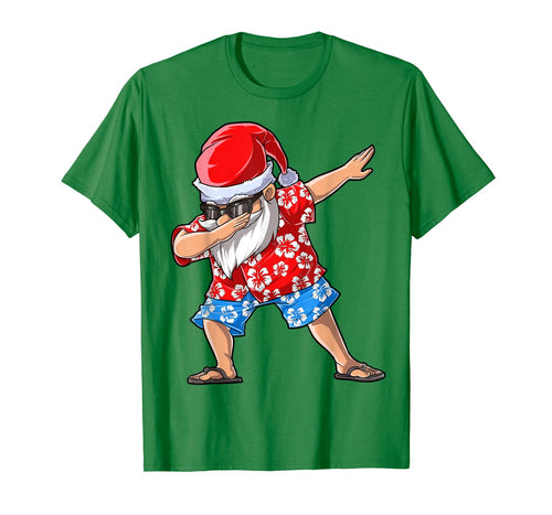 Dabbing Santa T Shirt Christmas in July Kids Hawaiian Xmas