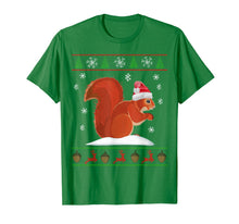 Load image into Gallery viewer, Cute Squirrel Santa&#39;s Hat Ugly Christmas Sweater Tee Xmas T-Shirt

