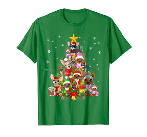 Chihuahua Christmas Tree T Shirt Xmas Gift For Chihuahua Dog T-Shirt