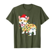 Load image into Gallery viewer, Corgi Christmas Tree Light Santa Dog Xmas Kids Boys Pajamas T-Shirt
