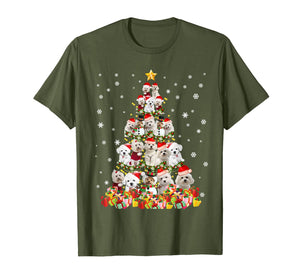 Cute Maltese Dog Christmas Tree Shirt Funny Xmas Tree Gift T-Shirt