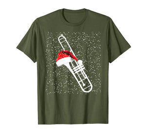 Christmas Trombone Shirt - Santa Trombone Funny Xmas Pajama T-Shirt