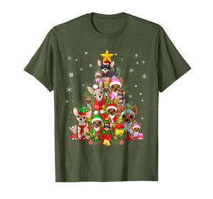 Chihuahua Christmas Tree T Shirt Xmas Gift For Chihuahua Dog T-Shirt