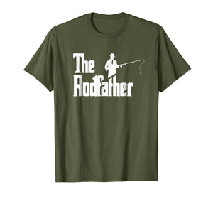 Mens Funny Fishing T-Shirt - The Rodfather, Fishing Gift For Men