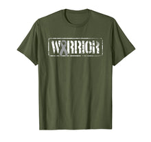 Load image into Gallery viewer, Brain Cancer Warrior - Grey Military Style Ribbon T-Shirt
