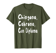 Load image into Gallery viewer, Chingona Cabrona Con Diploma T-shirt
