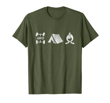 Load image into Gallery viewer, 4WD Overland Explorer Tee 4x4 Tent Camp Fire T-Shirt
