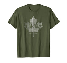 Load image into Gallery viewer, Canada Maple Leaf T-Shirt - Canada Est. 1867 Vintage Script
