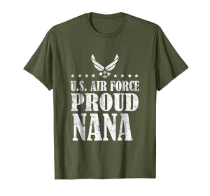 Air Force Family - Proud Nana US Air Force Stars T-shirt