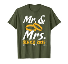 Load image into Gallery viewer, Mr. &amp; Mrs. Since 2015 Wedding Anniversary Couple Gift Shirt

