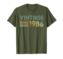 Load image into Gallery viewer, Retro Vintage 1986 TShirt 33rd Birthday Gifts 33 Years Old
