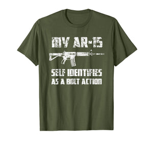 2nd Amendment Pro Gun Shirts AR-15 Identifies As Bolt Action
