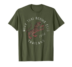 Muay Thai Boxing Club Thailand Tiger Vintage Graphic T-Shirt