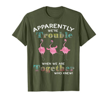 Load image into Gallery viewer, Apparently We&#39;re Trouble When We Are Together Flamingo Shirt
