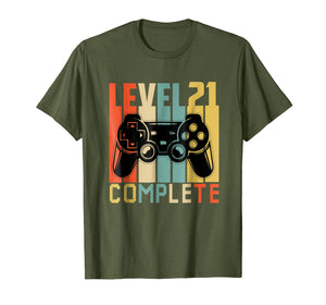Vintage Retro 21st Birthday Boys Tshirt, Level 21 Complete