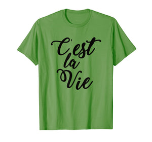 C'est La Vie French Saying t Shirt for Women Teens Girls