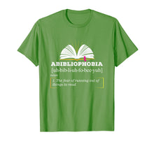 Load image into Gallery viewer, Abibliophobia Shirt | Book Hangover Lover Reading Nerd Tee
