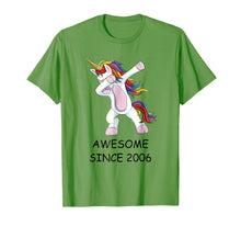 Load image into Gallery viewer, Awesome Since 2006 - Dabbing Unicorn 12th Birthday T-Shirt
