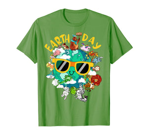 Earth day shirt Kids Women Men Nature Animal sunglasses Gift