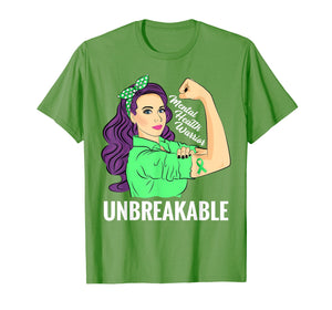 Mental Health Illness Awareness T-Shirt Warrior Unbreakable