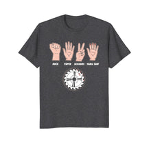 Load image into Gallery viewer, Rock Paper Scissors Table Saw Carpenter T-Shirt
