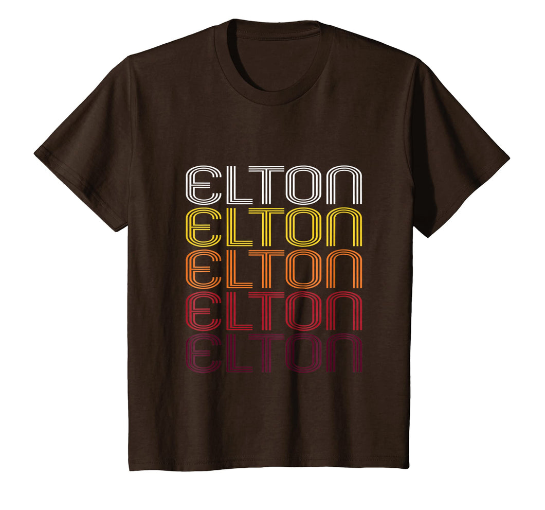 Elton Retro Wordmark Pattern - Vintage Style T-shirt