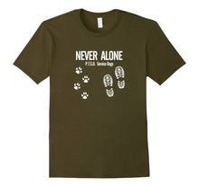 Load image into Gallery viewer, Never Alone P.T.S.D. Service Dogs T-shirt
