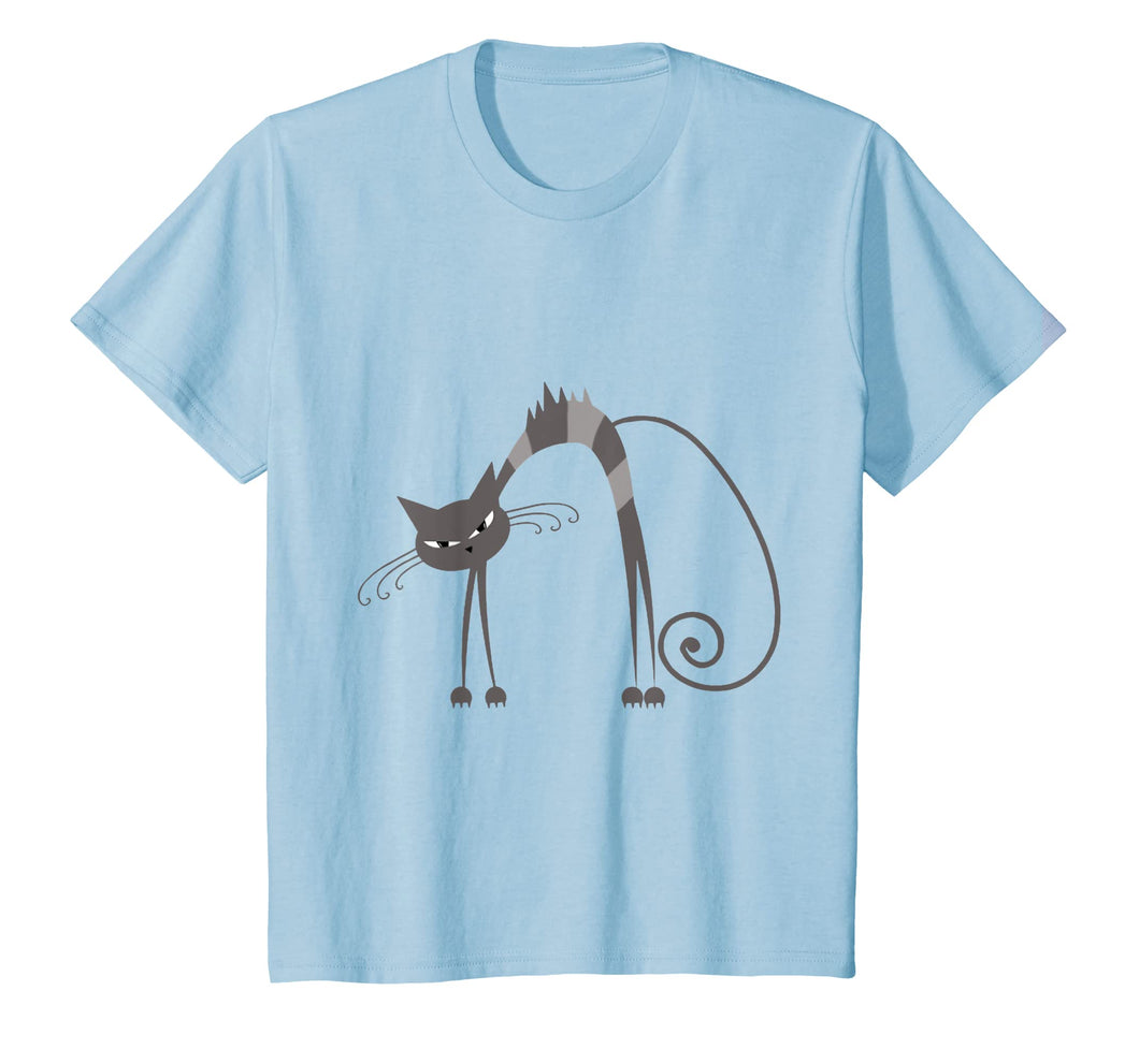 Angry Cat Kitten Kitty Whiskers Meow Funny Humorous T-Shirt