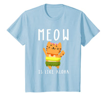 Load image into Gallery viewer, Meow Is Like Aloha Cat Hawaiian Dance Hula Kitty Shirt
