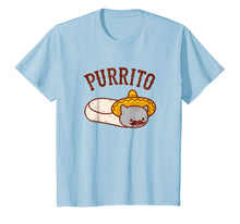 Load image into Gallery viewer, Cat T-Shirt: Mexican PURRITO - Mustache &amp; Sombrero
