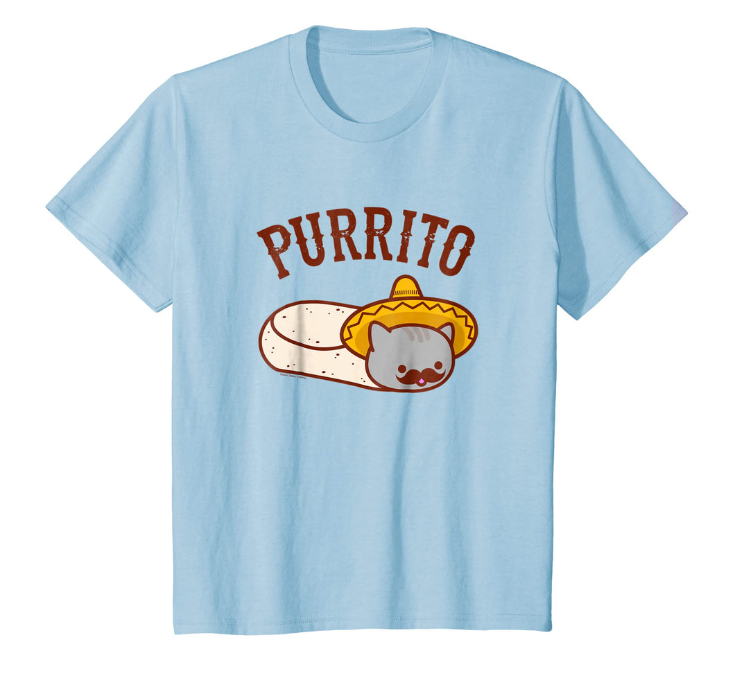 Cat T-Shirt: Mexican PURRITO - Mustache & Sombrero
