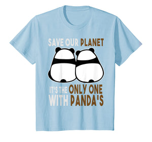 Earth-Day Shirt Planet Gift Idea Save Our Planet With Panda