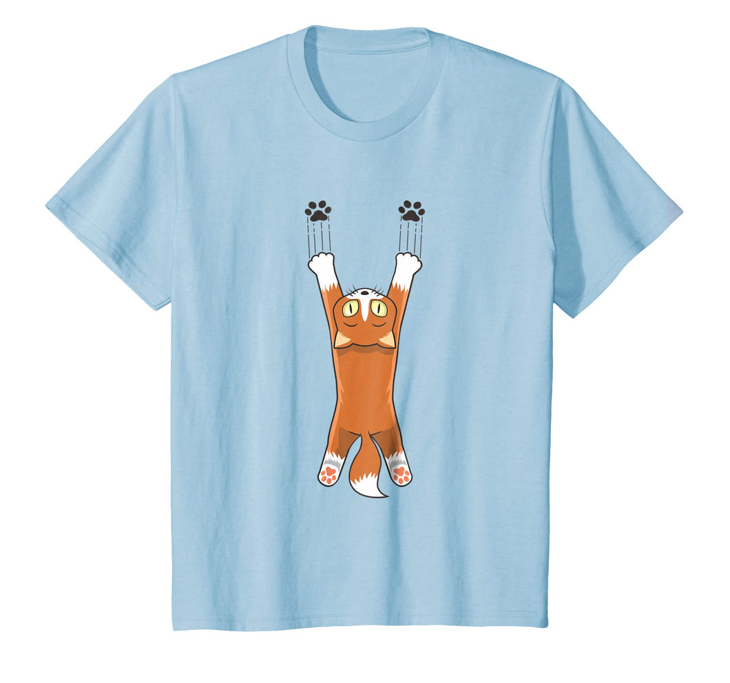 Creative Cat Printed T-shirts - kitten climbing on a tee