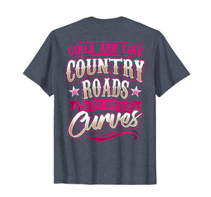 Curvy Girl Gift TShirt Dirt Road Country Western Cowgirl