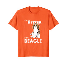 Load image into Gallery viewer, Life is better with a beagle T-shirt for beagle lovers
