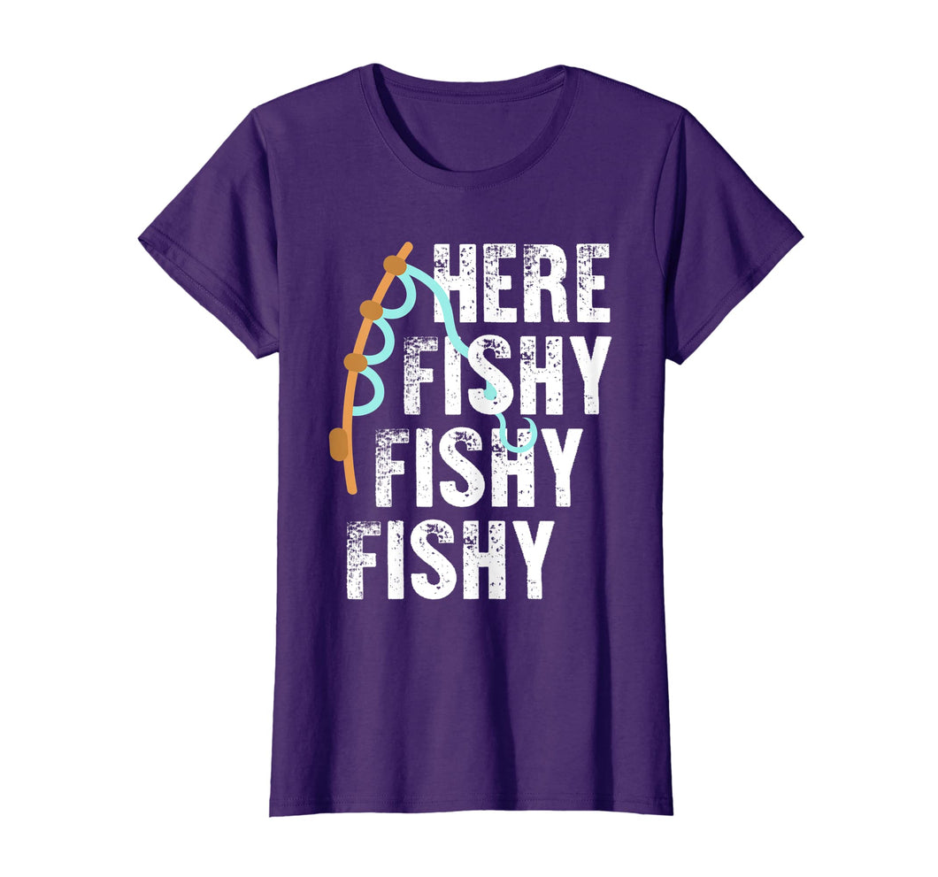 Here Fishy Fishy Lucky Fisherman T-Shirt: Fishing Game On