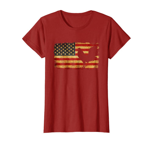 Vintage US Flag Cock Fight T Shirt