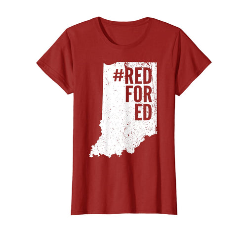 Vintage Red For Ed Shirt Indiana State Teacher RedforEd T-Shirt