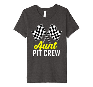 Aunt Pit Crew Shirt for Racing Party Costume Premium (Dark)