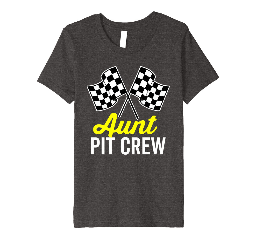 Aunt Pit Crew Shirt for Racing Party Costume Premium (Dark)